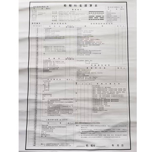 船用货船应变部署表货船应急布置表