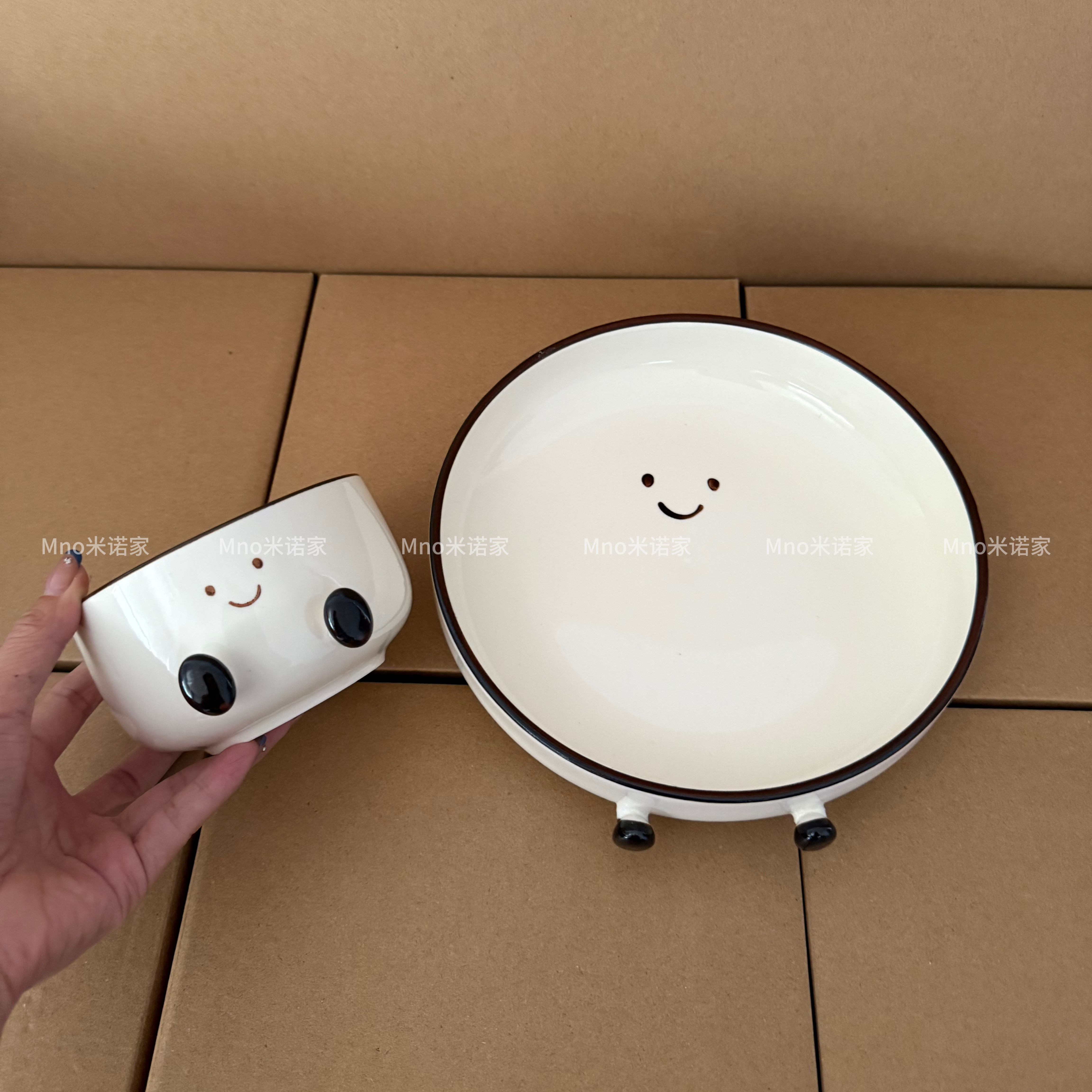米诺家可爱陶瓷餐具套装家用高颜值米饭碗汤碗创意菜盘家庭聚餐碗,餐饮具,碗,淘宝优惠券,粉丝福利购,淘宝优惠卷