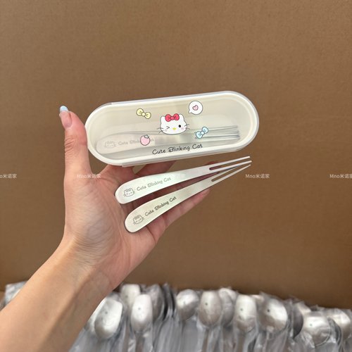 米诺家304不锈钢小猫水果叉