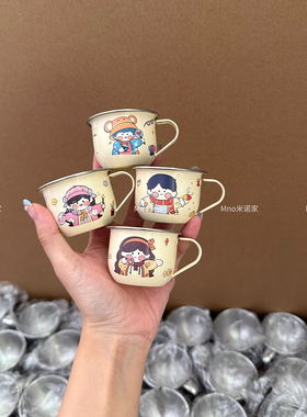 米诺家一口杯316不锈钢儿童水杯家用喝水杯子防摔宝宝敞口学饮杯