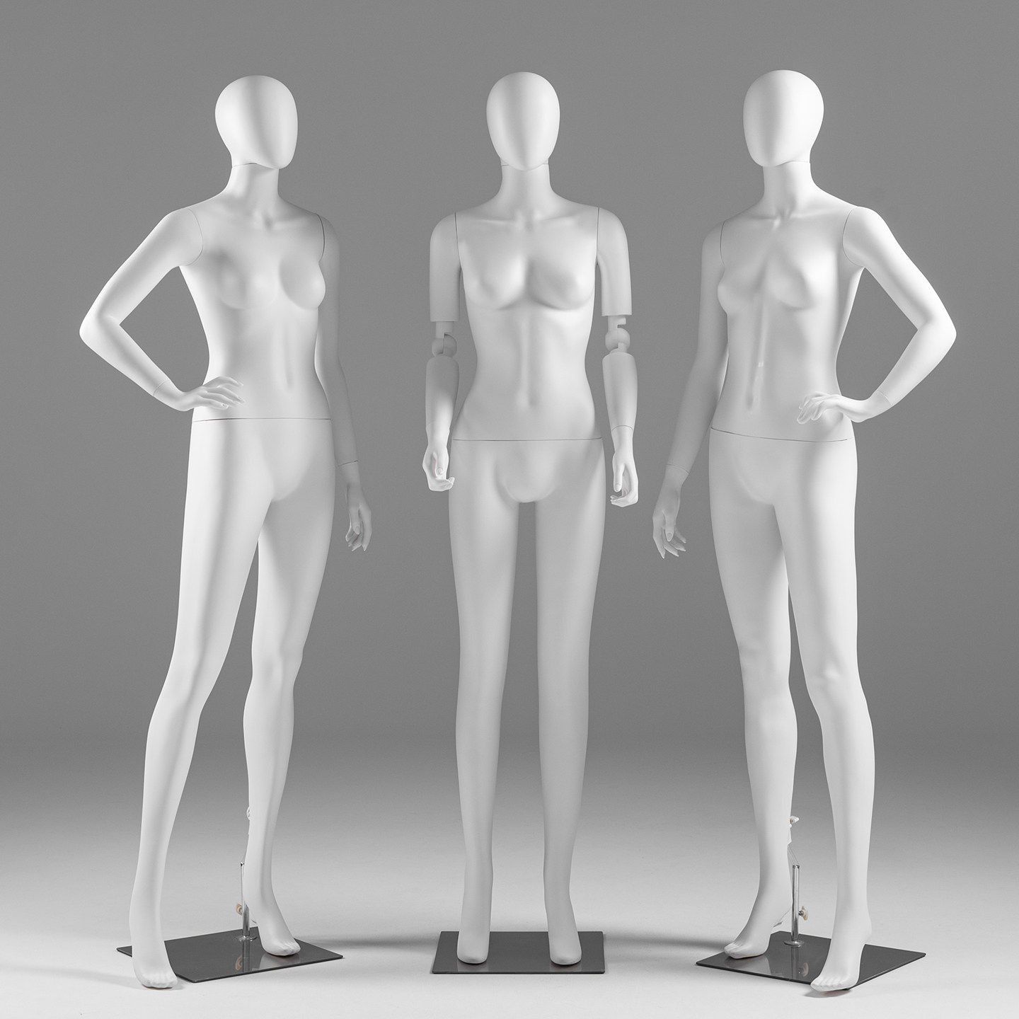 哑白色高档全身模特道具女服装店展示架橱窗假人韩版婚纱模特架子