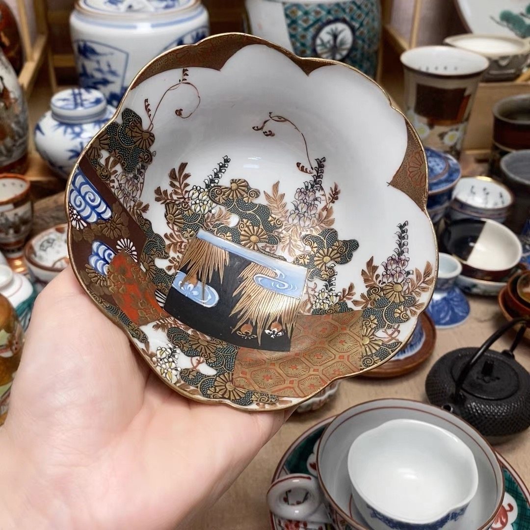 明治时期 香川雪花堂 手绘精工高肉 葵口钵,餐饮具,家用瓷器,淘宝优惠券,粉丝福利购,淘宝优惠卷