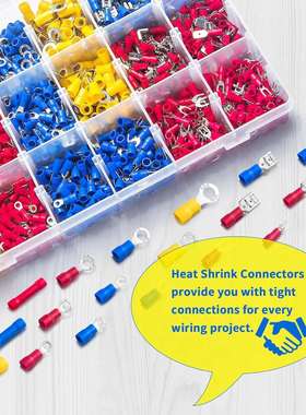 800pcs冷压端子盒装预绝缘冷压端子防水接线端子组合套装跨境货源