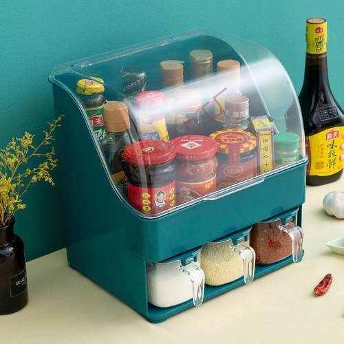 厨房调料用品置物架家用防尘防潮多功能调味品罐瓶套装组合储物罐