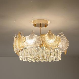轻奢美式 复古客厅吊灯卧室房间客厅餐厅灯意大利艺术玻璃水晶吊灯