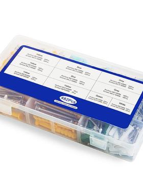 482PCS塑料小黄鱼膨胀螺丝组套合装尼龙膨胀螺栓盒装膨胀钉膨胀栓