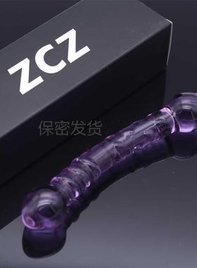 Glass-made femalemasturbation toy fake phallus adult product