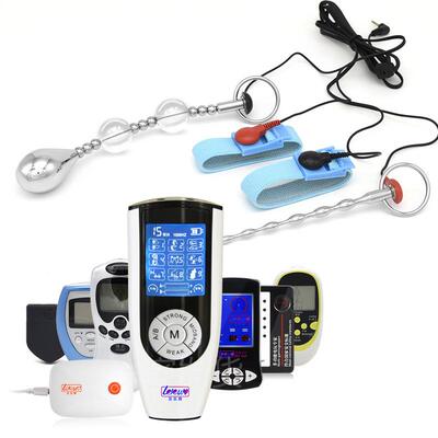 Male penis electric shock punishment toy urethral dilator