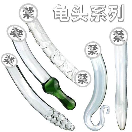 Glass-made femalemasturbation toy fake phallus adult product