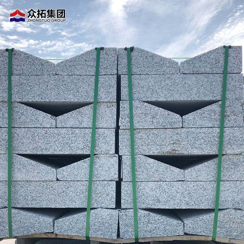 天然花岗岩芝麻白灰路沿石 马路牙路边立缘石公园弧形异形s路侧石