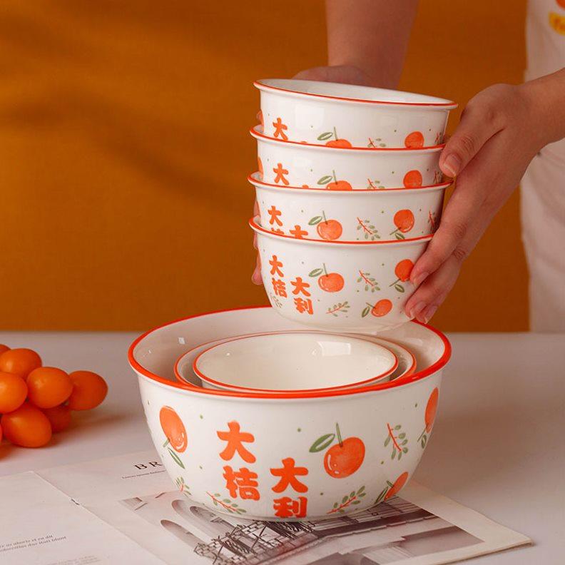 健康环保 新品55头碗碟套装家用饭碗筷陶瓷盘子大号汤碗鱼盘餐具