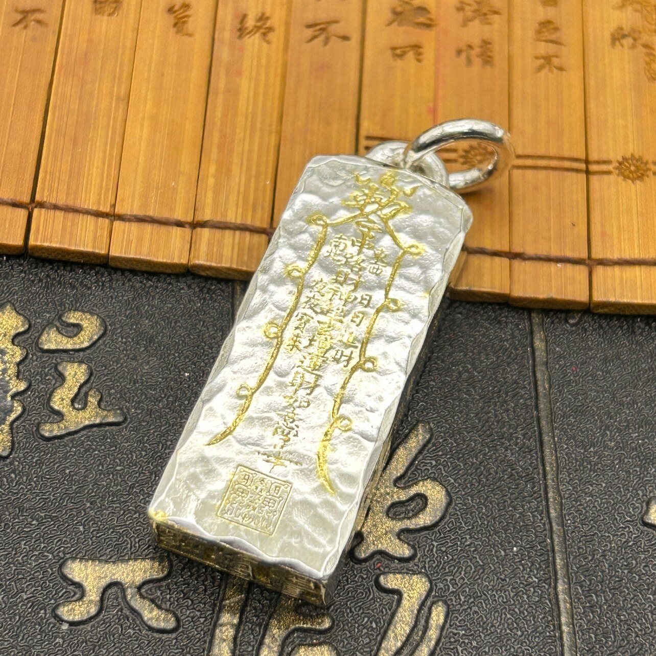原创纯银999五路财神手工印章非遗金银错五岳真形男高级感无事牌