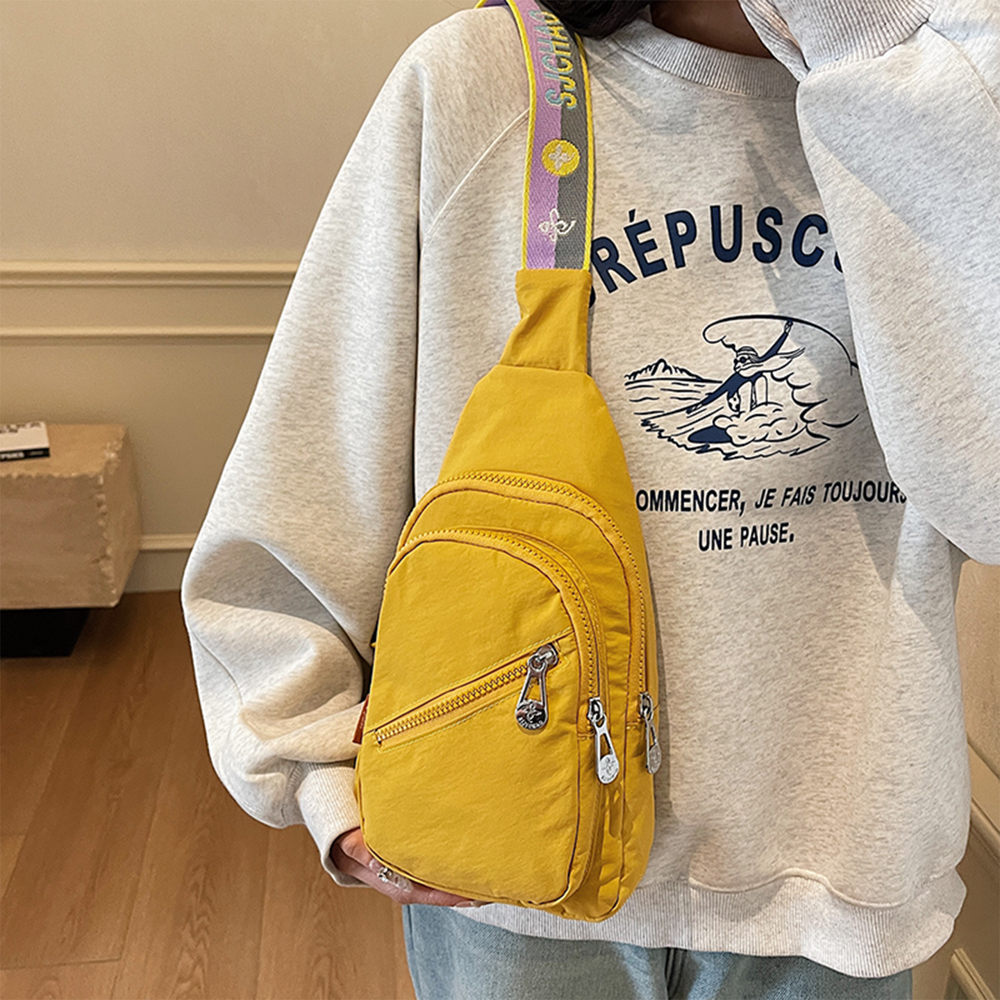 新款单肩包大容量女多功能胸包时尚潮流斜挎包百搭小众设计通勤包,箱包皮具/热销女包/男包,单肩包,淘宝优惠券,粉丝福利购,淘宝优惠卷