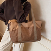 时尚 简约托特包女大容量轻便旅行包袋可套拉杆箱短途出差包行李袋
