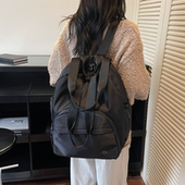 新款 双肩包大容量女短途旅行袋高级感通勤包包百搭轻便背包妈咪包