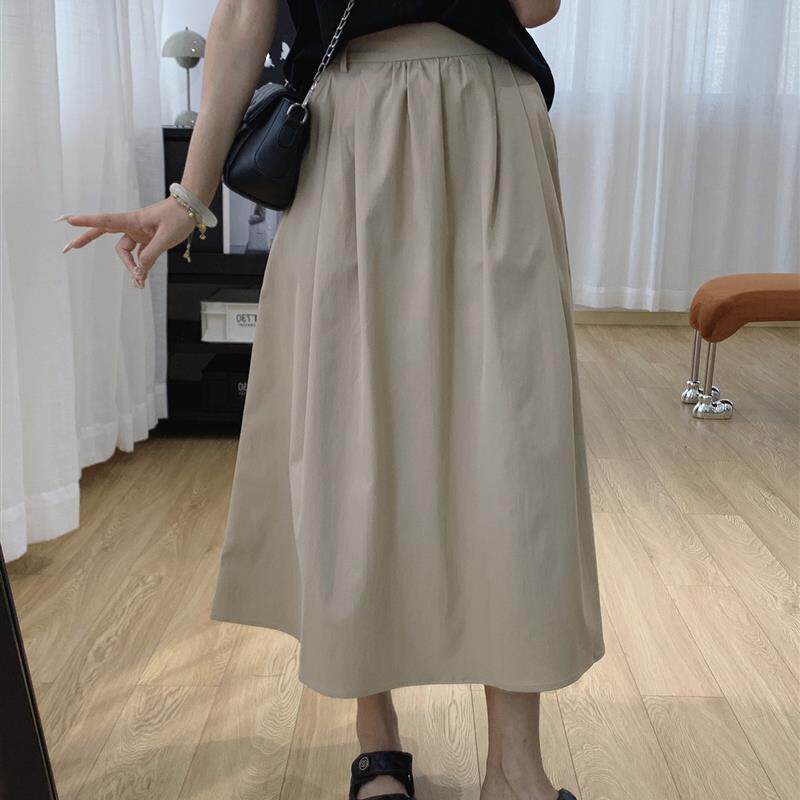 后半松紧腰显瘦遮胯半身裙女夏季薄款2026新款中长款a字裙子夏天