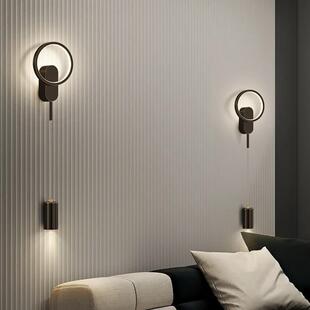 走楼装 梯玄关廊壁灯卧室床墙头小吊灯网红饰电940视背景墙壁灯一