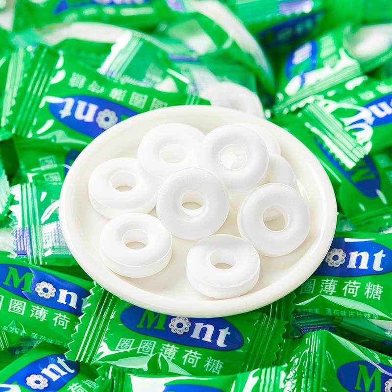 伊妙圈圈薄荷糖散装mints火锅招待糖果清凉糖冰圈有个圈零食