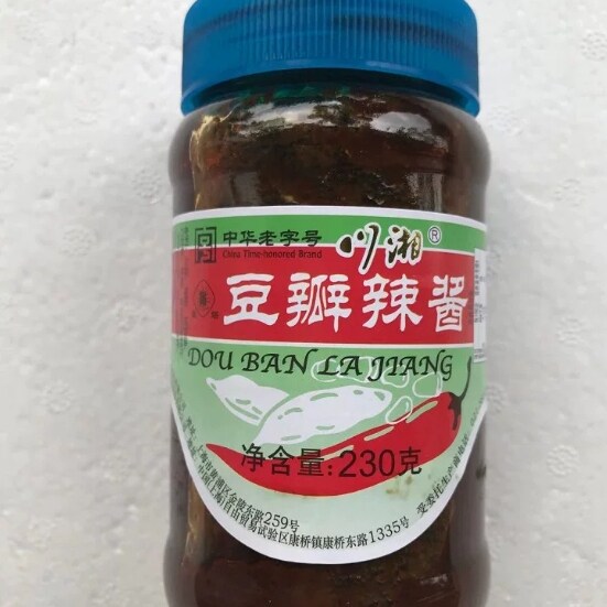 上海川湘豆瓣辣酱火锅调料炒菜煮汤料砂锅调料烤肉烧烤230克*2瓶