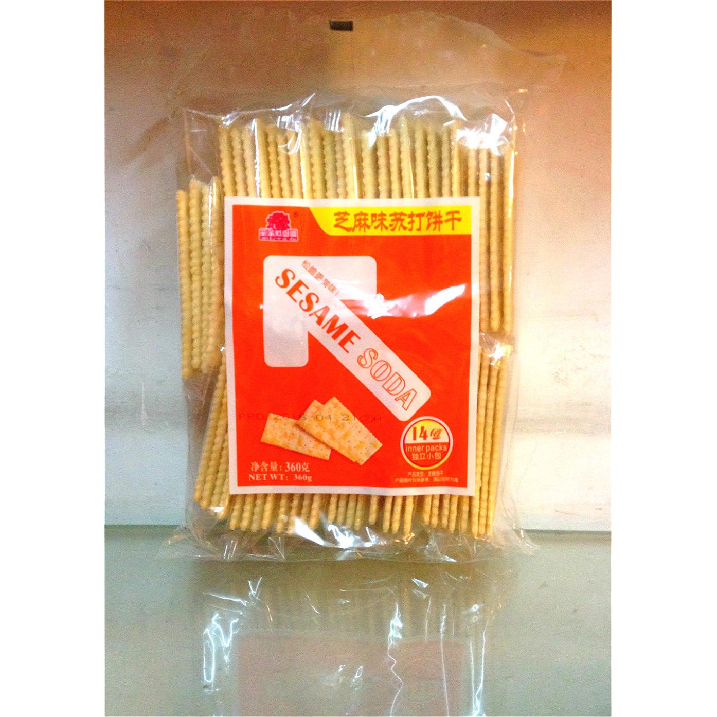 果子町芝麻味苏打饼干 360g*14小包 松脆更美味！