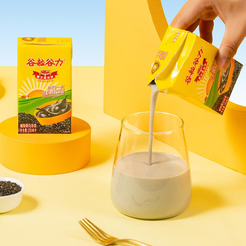 谷粒谷力黑芝麻谷物饮料整箱250ml*16盒绚懿优质植物蛋白早餐饮品