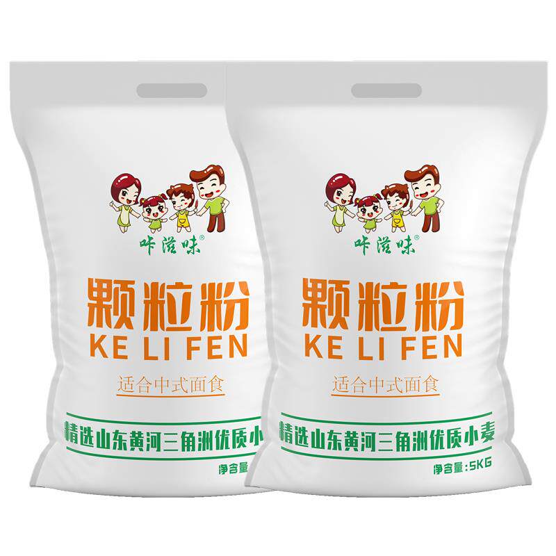 山东咔滋味麦芯颗粒面粉砂子面馒头饺子不粘手优质小麦20斤砂子粉