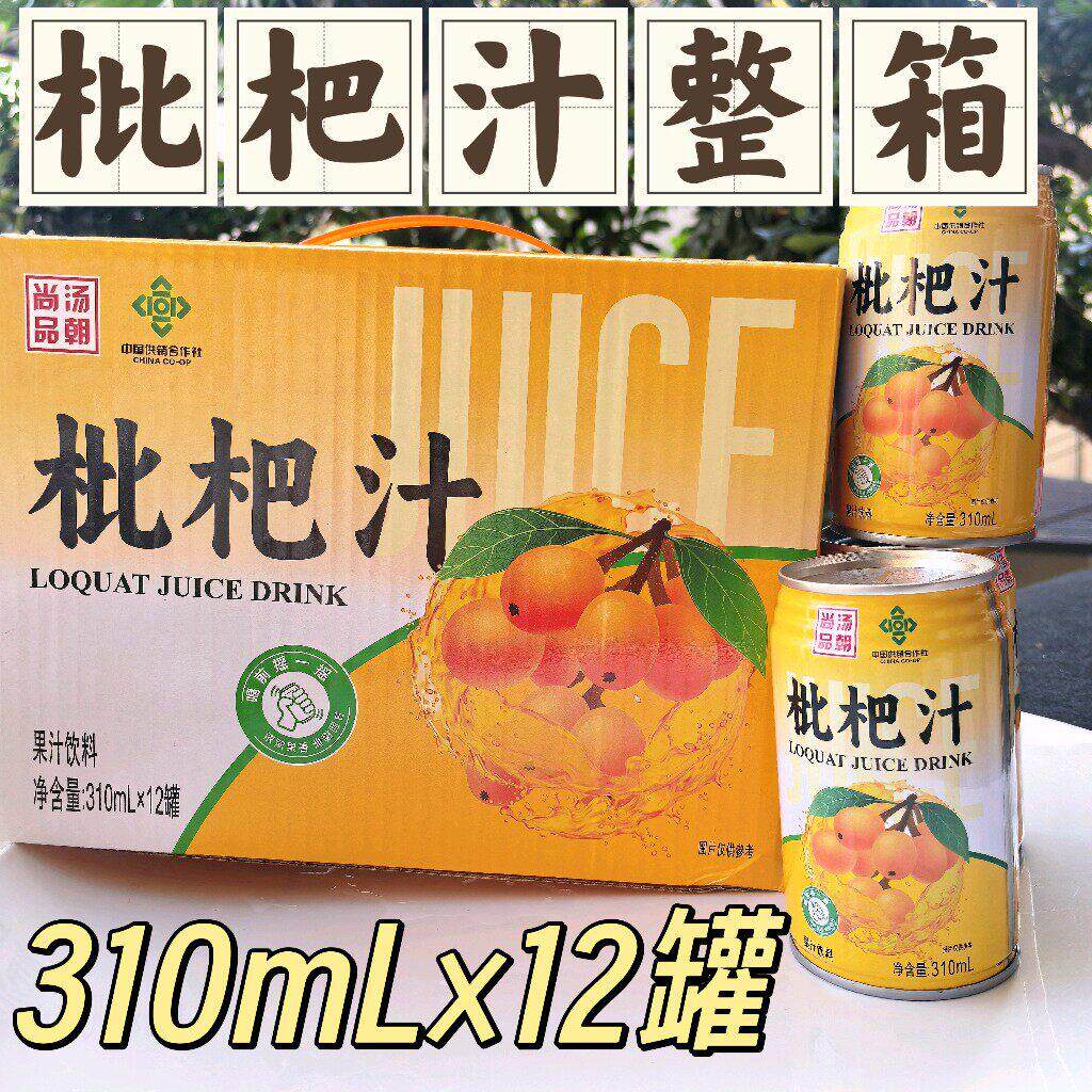 枇杷汁(整箱310mL*12罐)清润水果汁福建果汁枇杷饮品榨取凉茶饮料