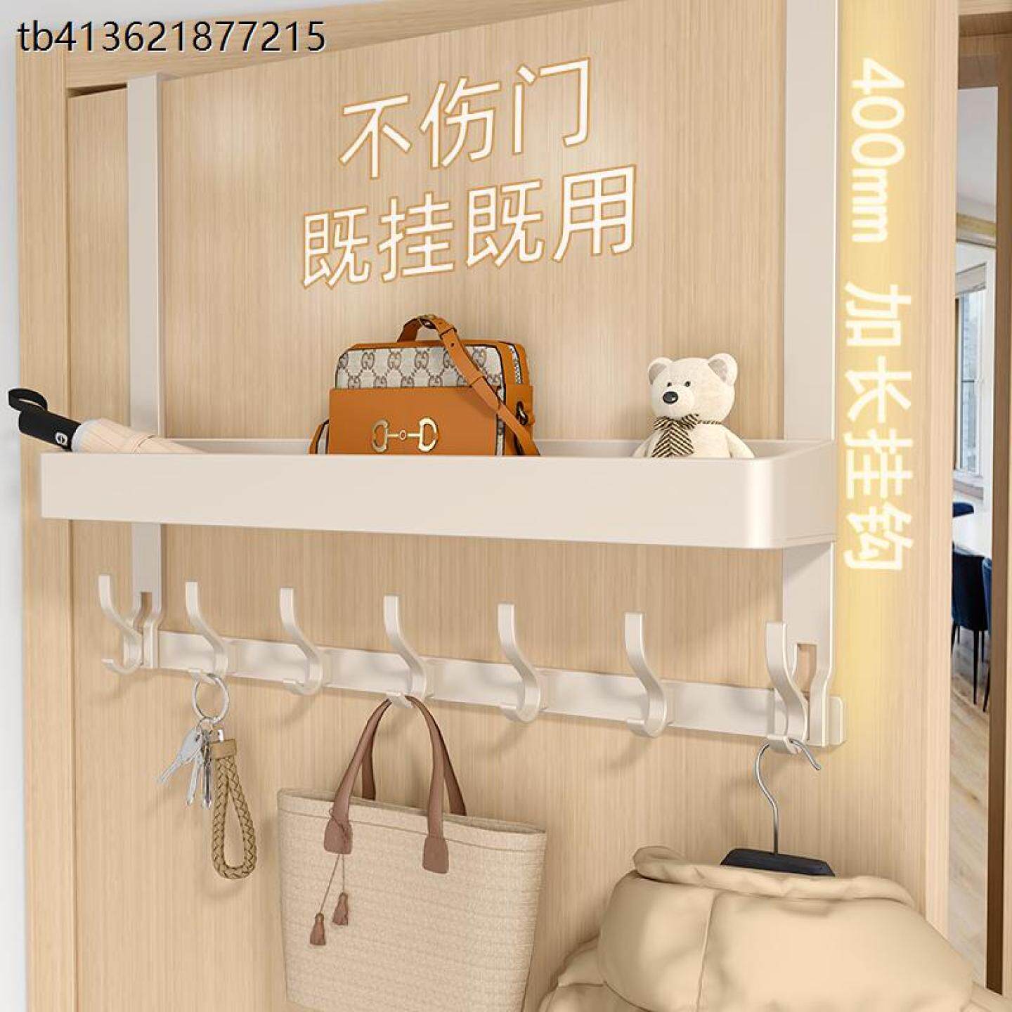 x吸盘免打孔门后挂钩加长衣服挂衣钩卧室门衣帽架置物架门上挂衣