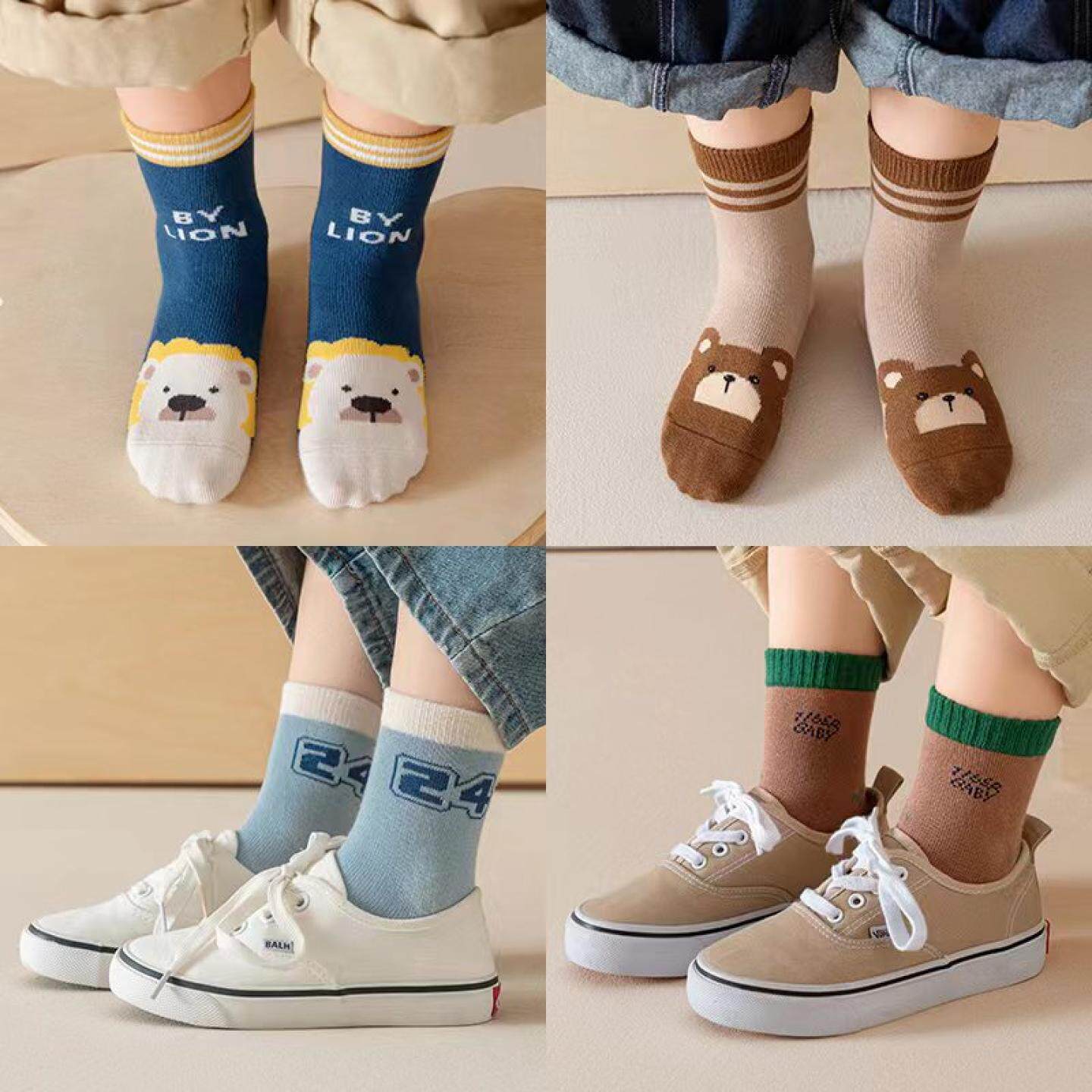 儿童袜子纯棉秋冬季中筒袜男袜1-3-5岁童袜女童婴儿宝宝袜子春秋