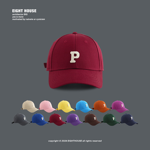 大头围大码 加宽酒红棒球帽百搭运动帽子高颅顶显脸小弯檐鸭舌帽男