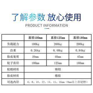 实心橡胶承重轮 主动轮  智能小车轮子 驱动轮胎 无人车AGV免充气