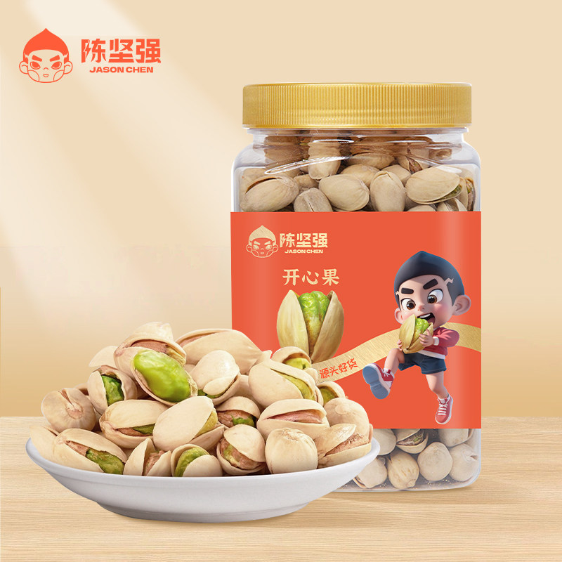 【推荐】陈坚强饱满酥脆自然开壳完熟大颗粒开心果500G罐装属于什么档次？