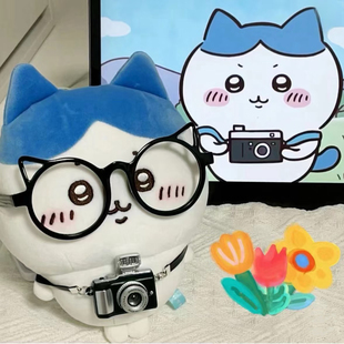 日本正版chiikawa小八眼镜框玩偶公仔相机背包挂件可爱乌萨奇吉伊