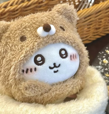 日本正版小八小熊头帽子头套吉伊可爱轻松熊娃娃卡哇挂件chiikawa