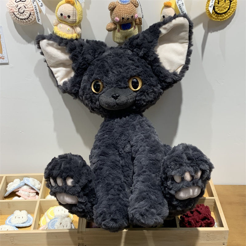 日本正版德文卷毛猫毛绒玩具公仔猫咪陪伴玩偶娃娃生日礼物送女友
