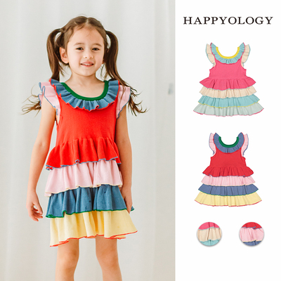 Happyology英国女童吊带裙纯棉蛋糕裙纯棉儿童连衣裙夏季新品裙子