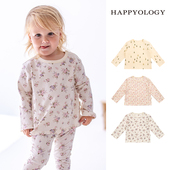 男女童上衣碎花T恤 春季 Happyology英国儿童长袖 家居服有机棉童装