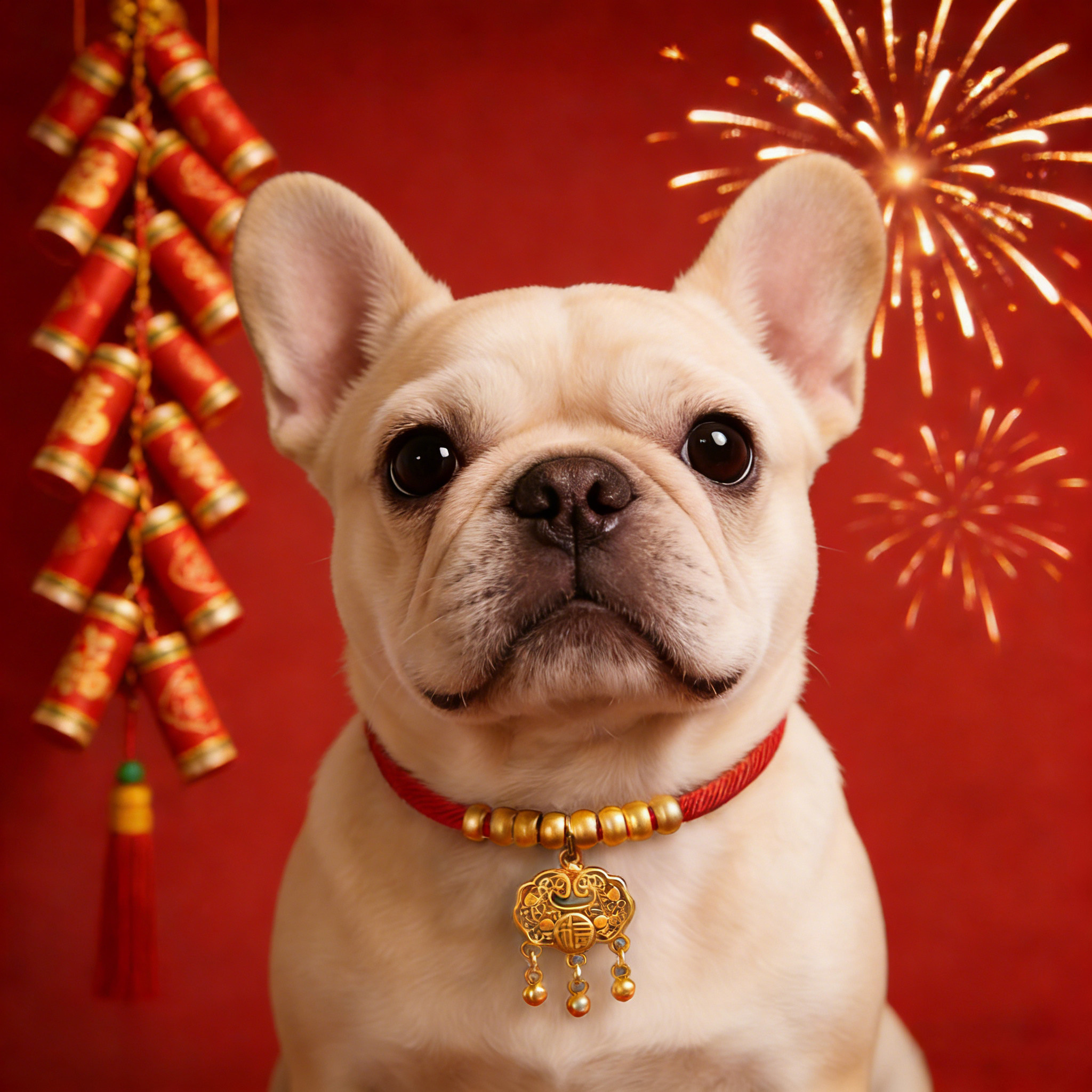 法斗狗狗项链新年小型犬脖圈红绳无声长命锁挂饰配饰小狗过年春节,宠物/宠物食品及用品,项圈/肩带,淘宝优惠券,粉丝福利购,淘宝优惠卷