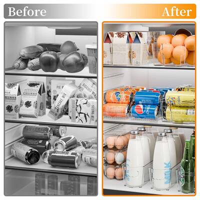 亚箱马逊跨境透明亚工克冰整理收纳盒鸡蛋水果饮料收纳亦科斯力箱