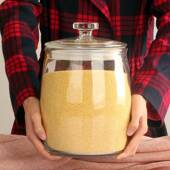 玻璃缸密封储物罐BLH 米桶茶叶罐粮杂药材食品米罐玻罐璃密封卡扣