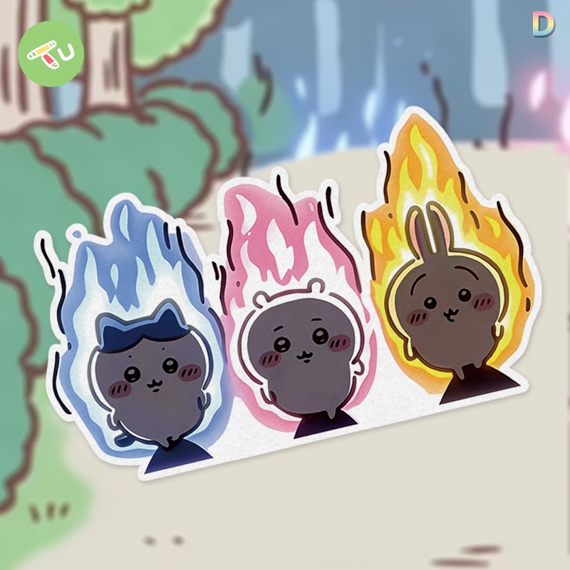 吉伊卡哇chiikawa卡通周边火焰