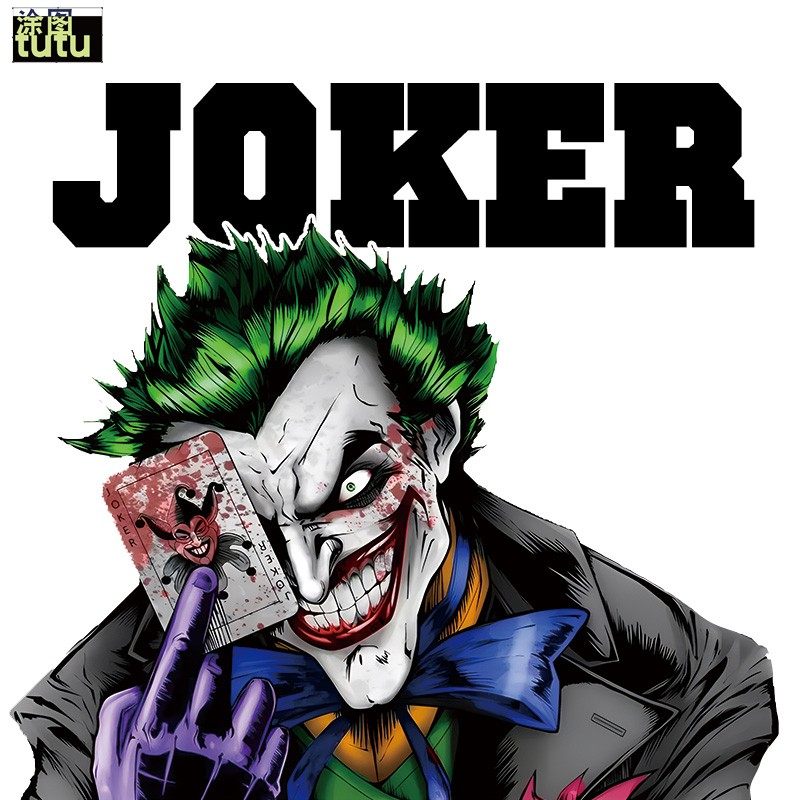 tutu黑暗骑士joker小丑反光遮挡划痕车贴行反光贴汽车划痕贴纸