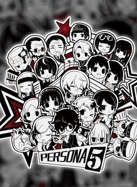 tutuP5女神异闻录怪盗团游戏车身划痕汽车油箱盖箱摩托车反光贴纸