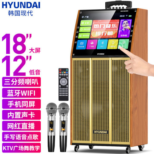 现代户外带显示屏音响k歌