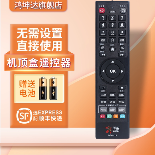 适用于华数机顶盒遥控器赠送电池