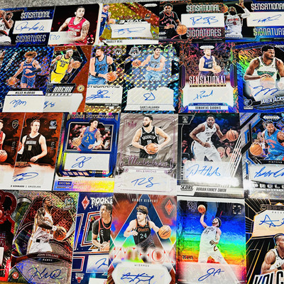 低编折射签字球星卡Panini帕尼尼