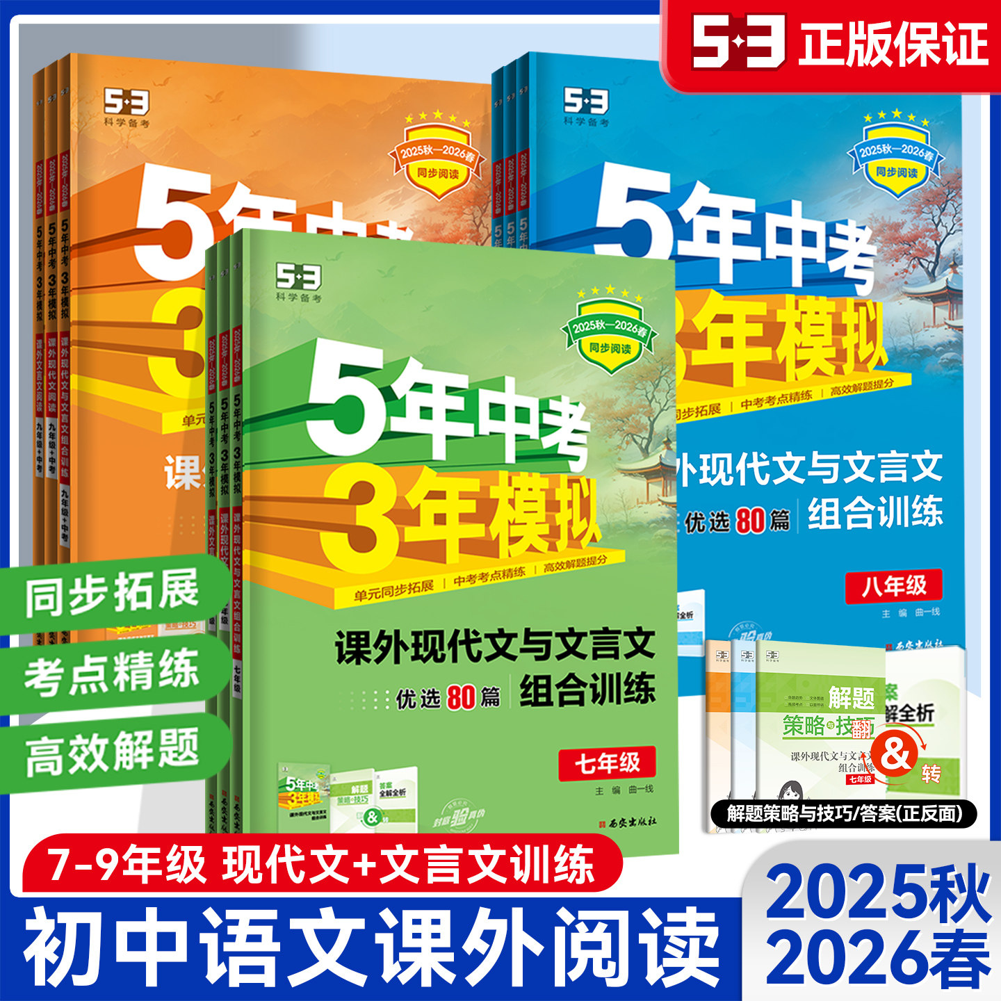 五年中考三年模拟初中课外阅读