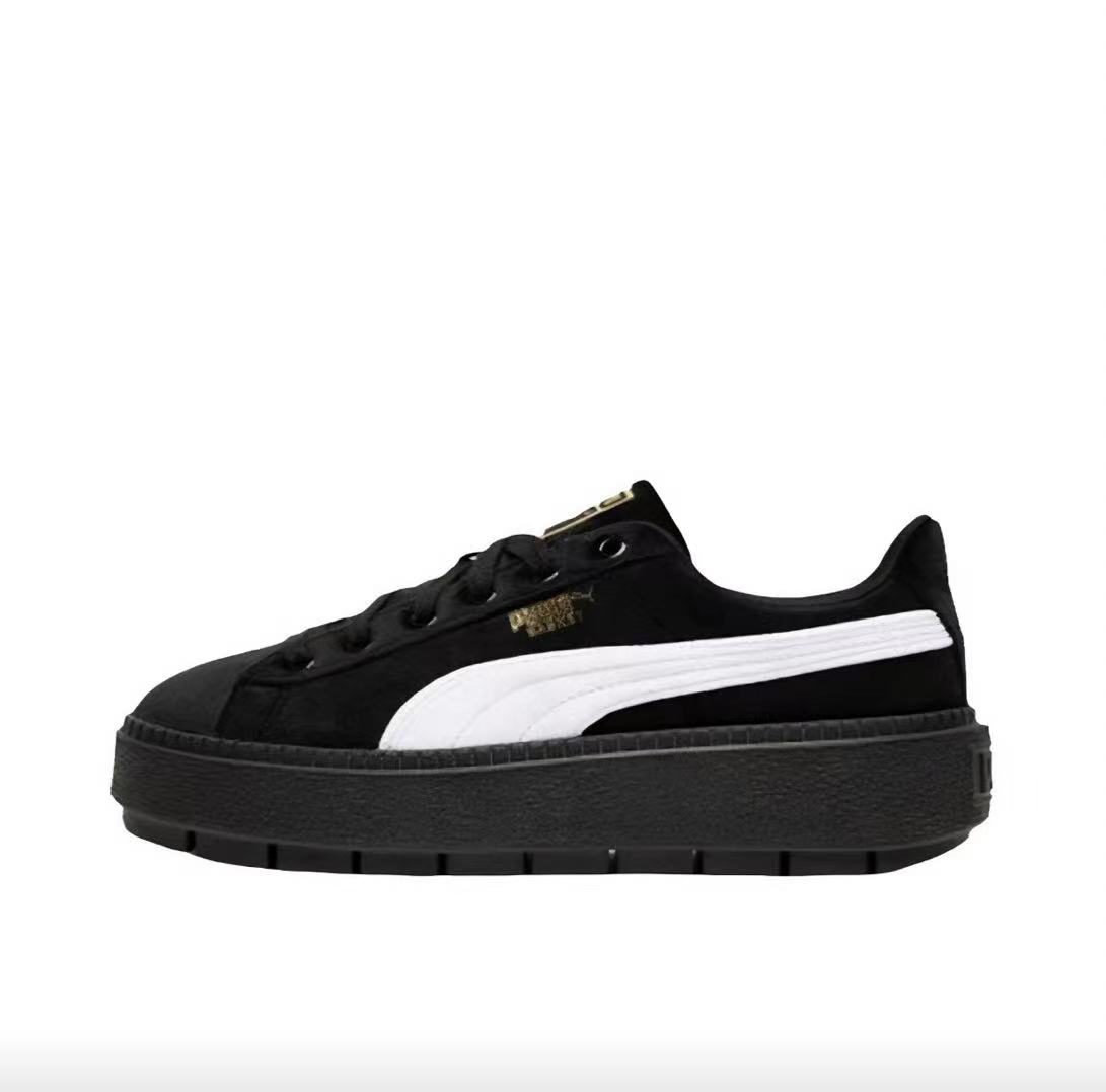 Puma Platform Trace 防滑耐磨 潮流复古透气厚底松糕 运动增高鞋