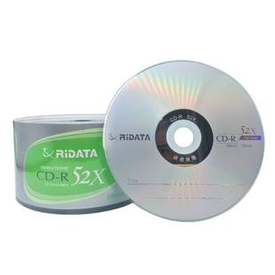 RITEK铼德白面可打印CD 50片装 音乐空白VCD刻录光碟片16速 R光盘