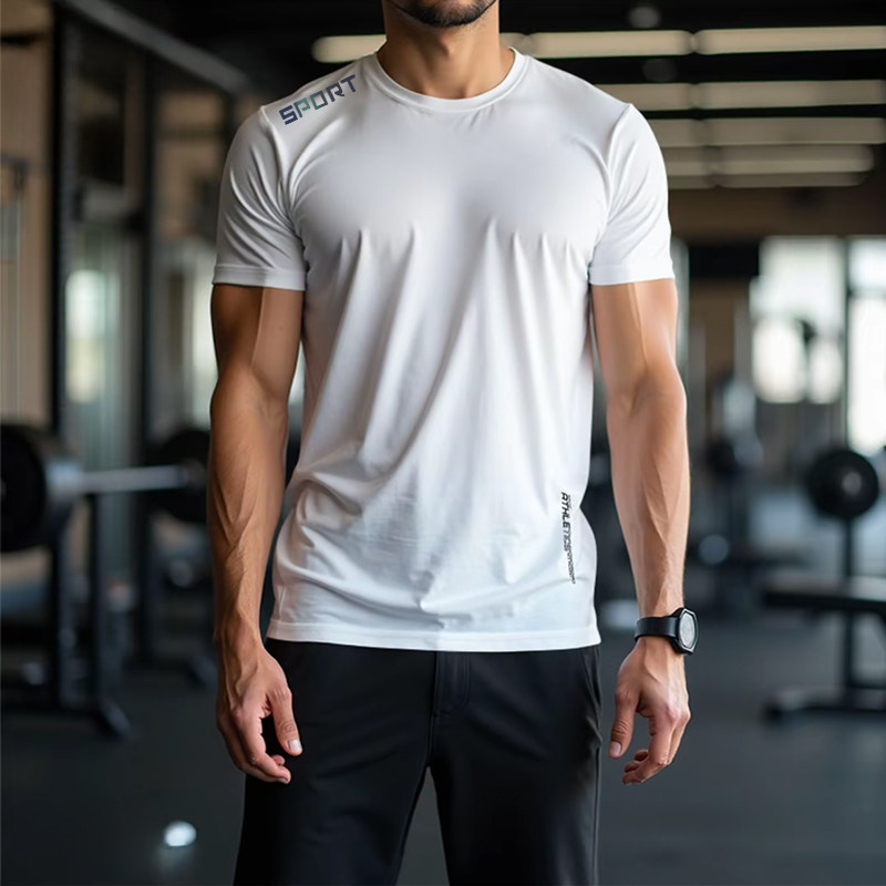 SPORT冰丝速干短袖2025新款夏季T恤宽松男款休闲运动透气圆领轻薄,运动服/休闲服装,运动T恤,淘宝优惠券,粉丝福利购,淘宝优惠卷